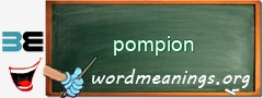 WordMeaning blackboard for pompion